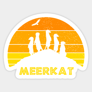 Meerkat Mongoose Africa Desert Safari Vintage Sticker